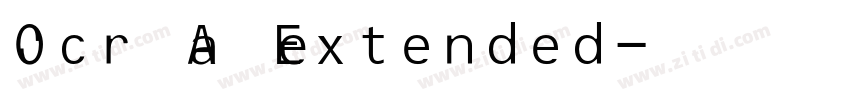 Ocr A Extended字体转换